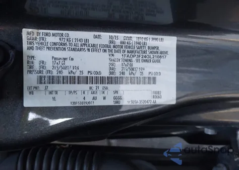 2016 Ford Focus Se from USA, damaged, VIN 1FADP3F24GL210817